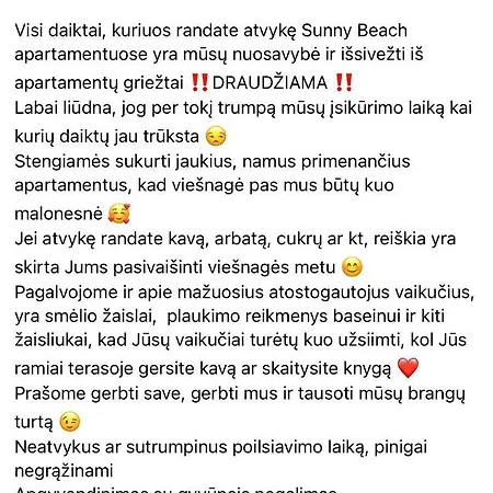 Apartamentai Sunny Apartment